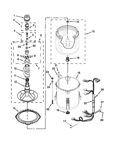 Basket and tub parts