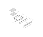 Maytag MGS5752BDW20 drawer and rack parts diagram