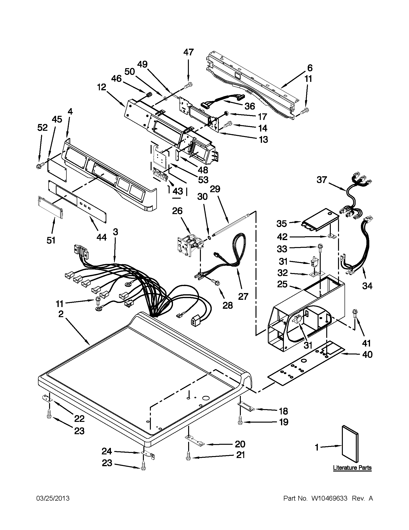 Top and console parts