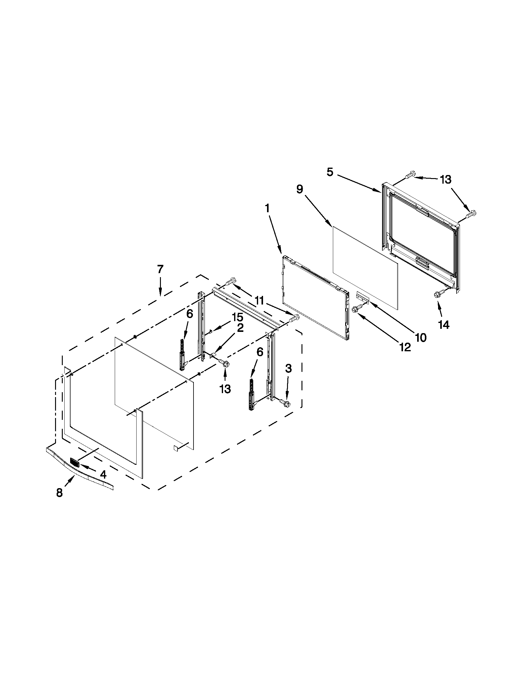 Lower oven door