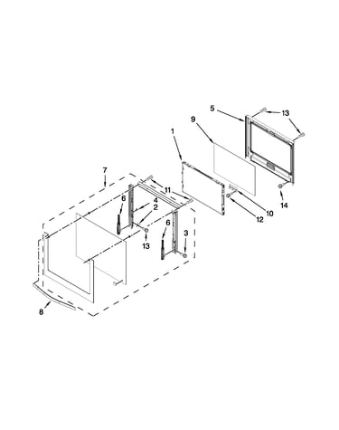 Upper oven door