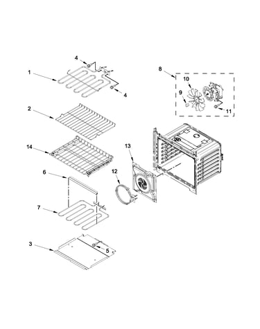 Internal oven parts