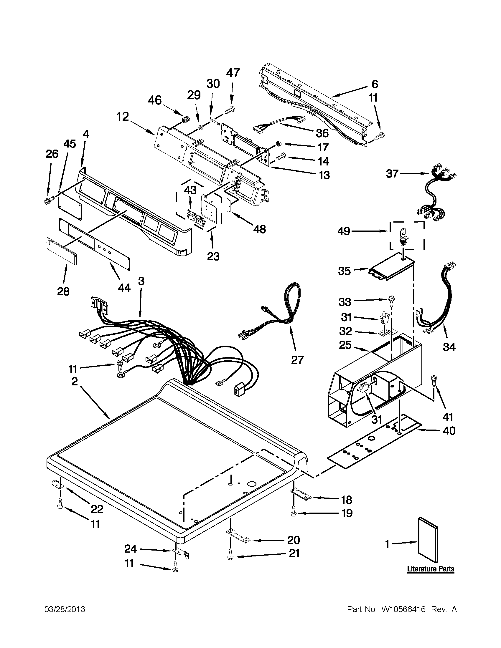 Top and console parts