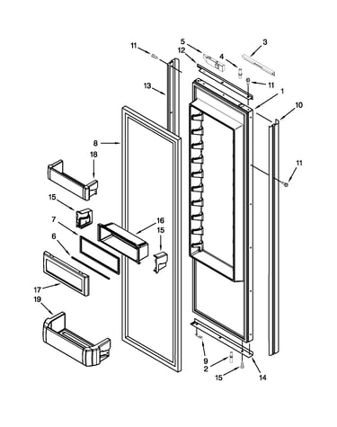 Refrigerator door parts