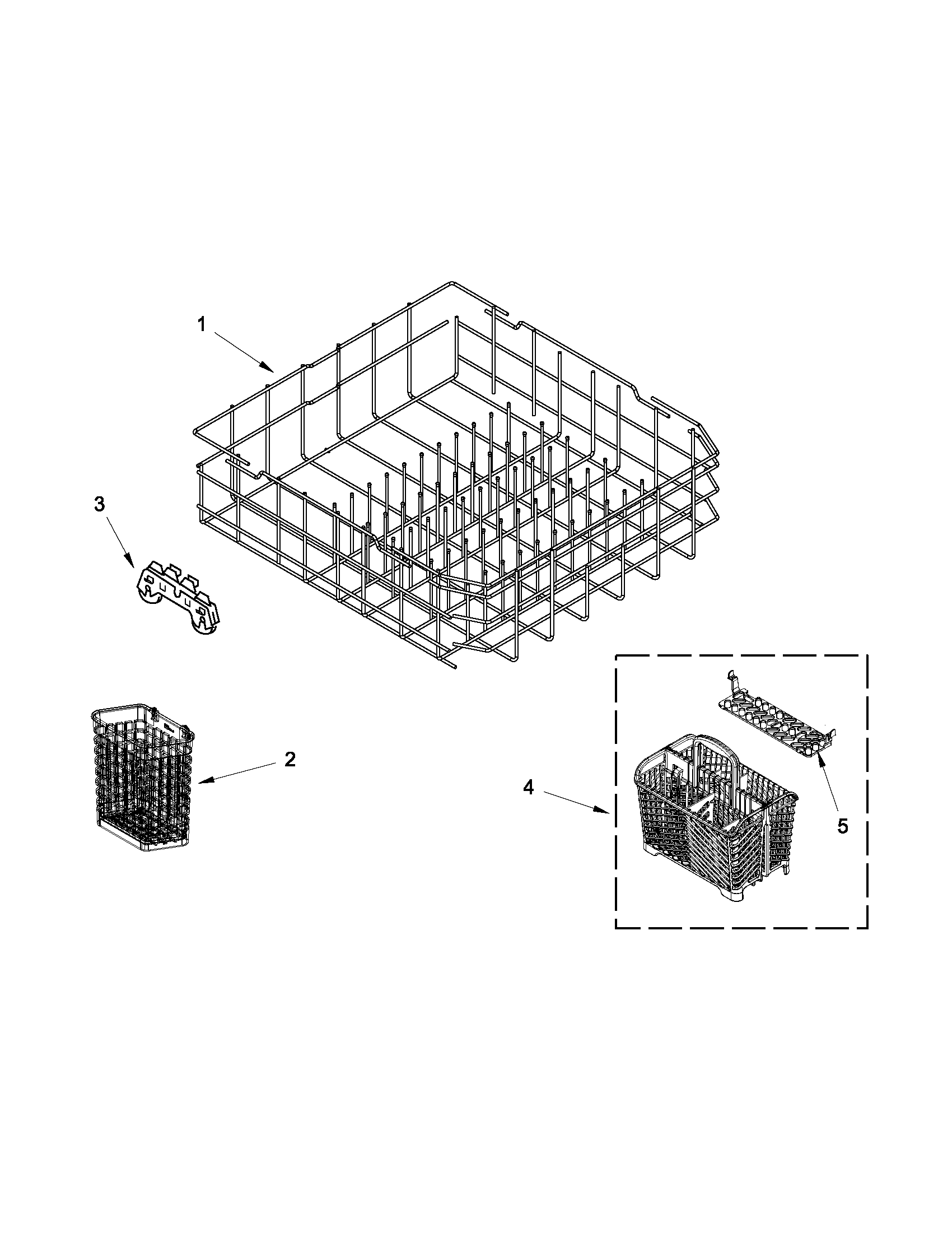 Lower rack parts