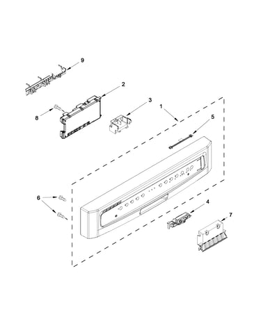 Control panel and latch parts