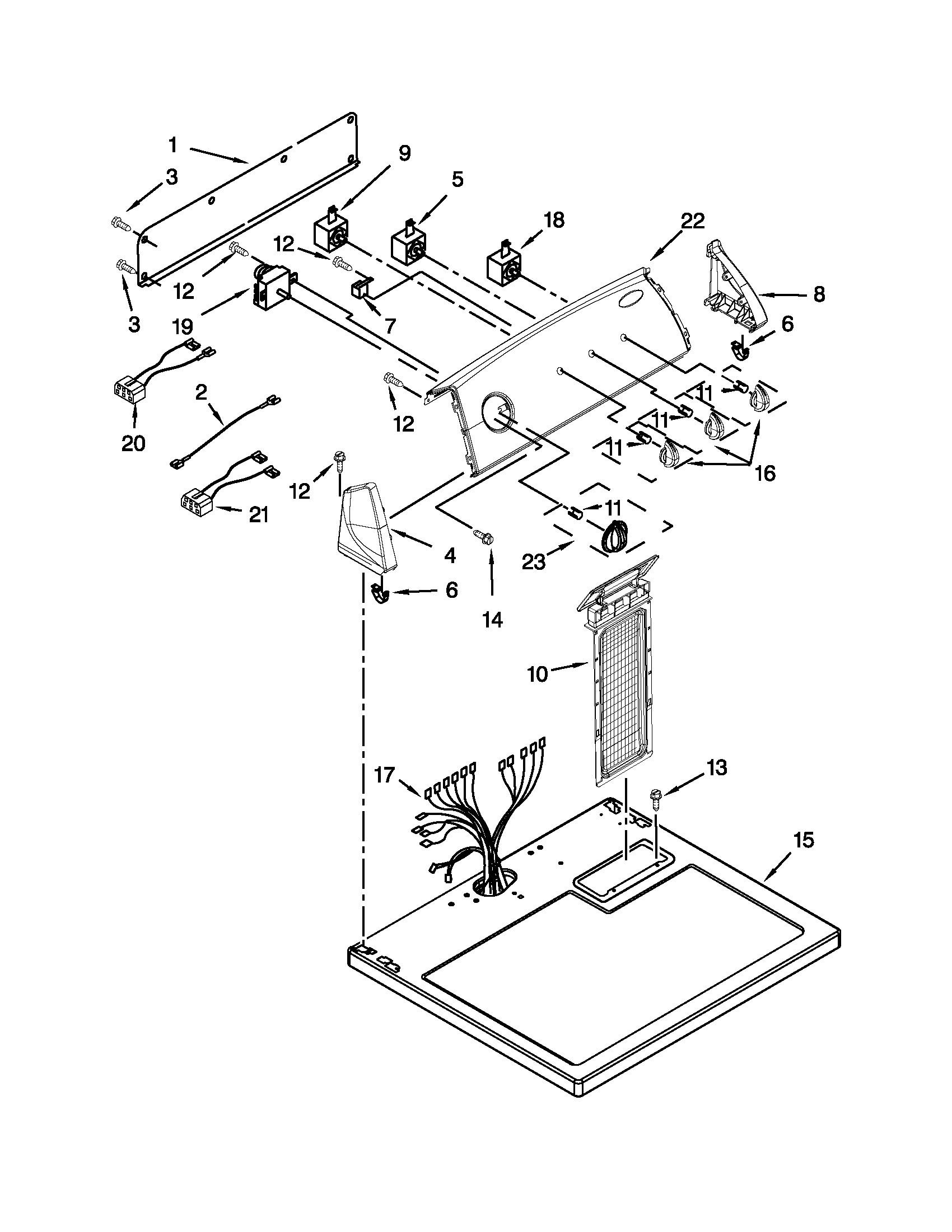 Top and console parts