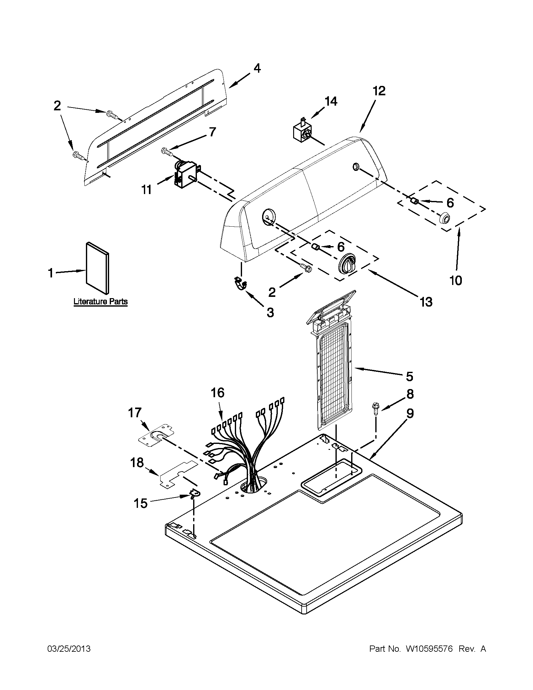 Top and console parts