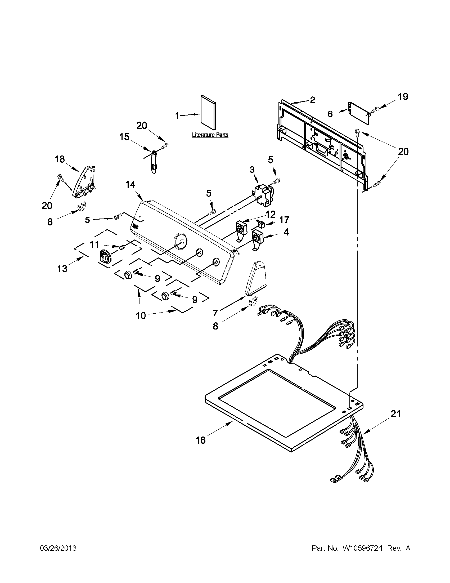 Top and console parts