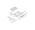 KitchenAid YKERS205TW0 drawer and rack parts diagram