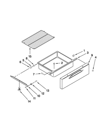 Drawer and rack parts