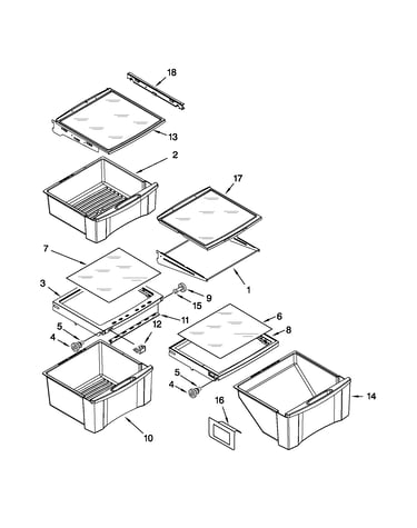 Refrigerator shelf parts
