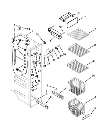 Freezer liner parts