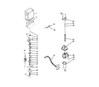 Whirlpool GD5RVAXVA02 motor and ice container parts diagram