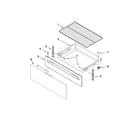 Whirlpool WFE330W0AS0 drawer and broiler parts diagram
