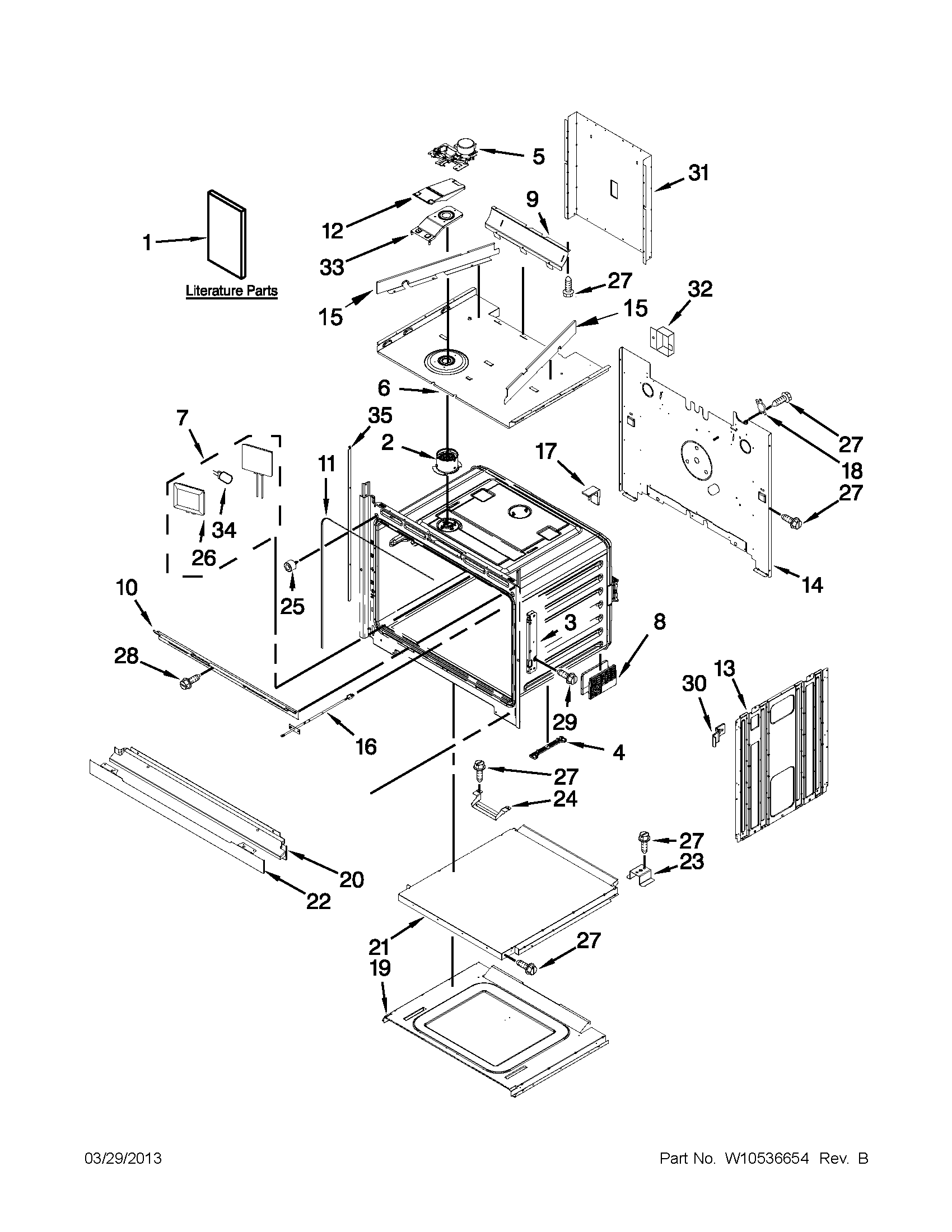 Lower oven parts