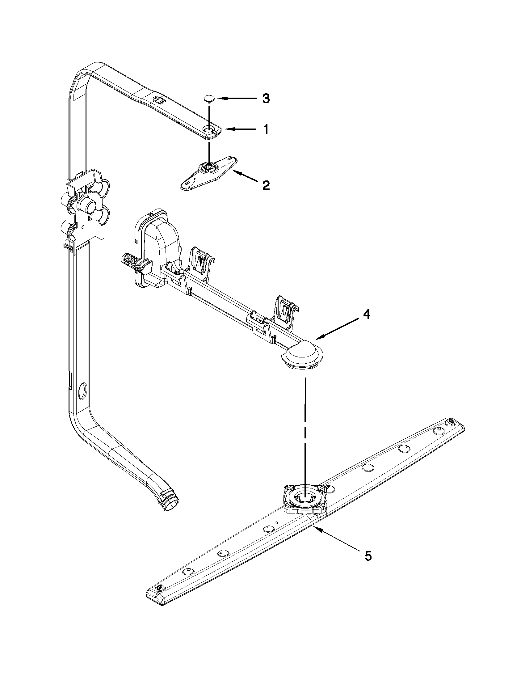 Upper wash and rinse parts