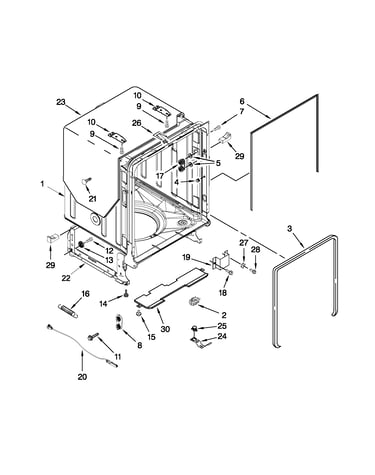 Tub and frame parts