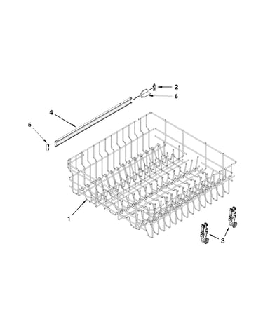 Upper rack and track parts