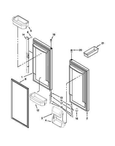 Refrigerator door parts