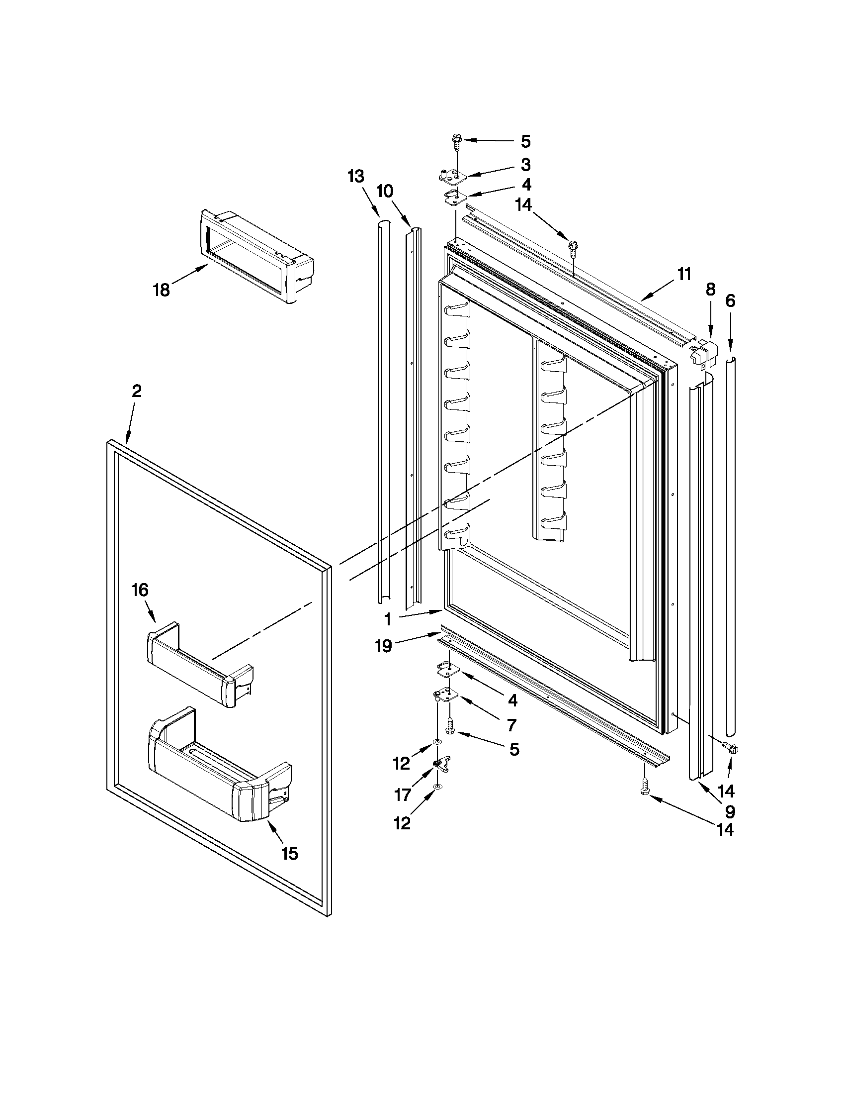 Refrigerator door parts