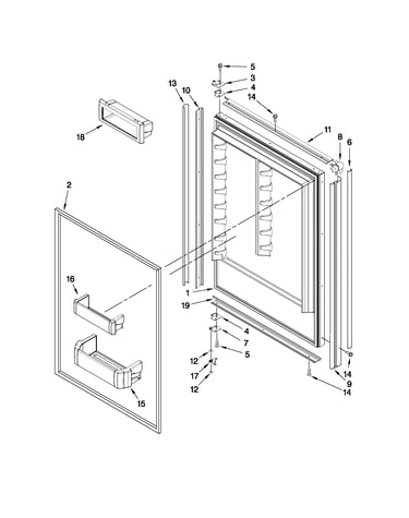 Refrigerator door parts