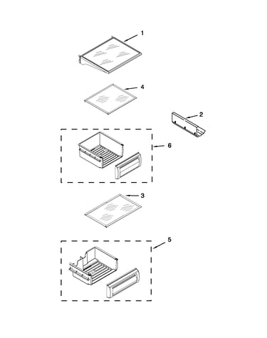 Refrigerator shelf parts