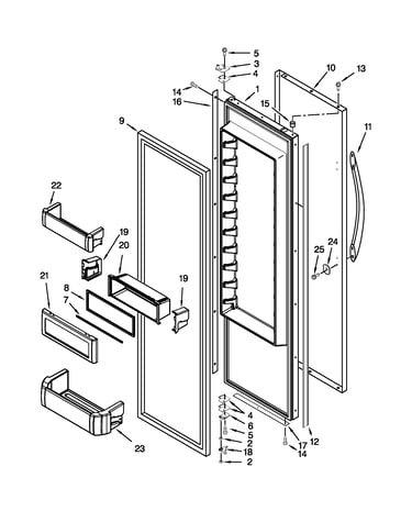 Refrigerator door parts