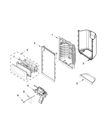 Dispenser front parts