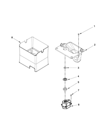 Motor and ice container parts