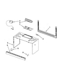 Cabinet and installation parts