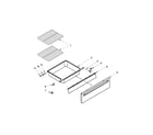 Maytag MES5752BAW16 drawer and rack parts diagram