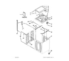 Maytag 4GMVWX500YW1 top and cabinet parts diagram