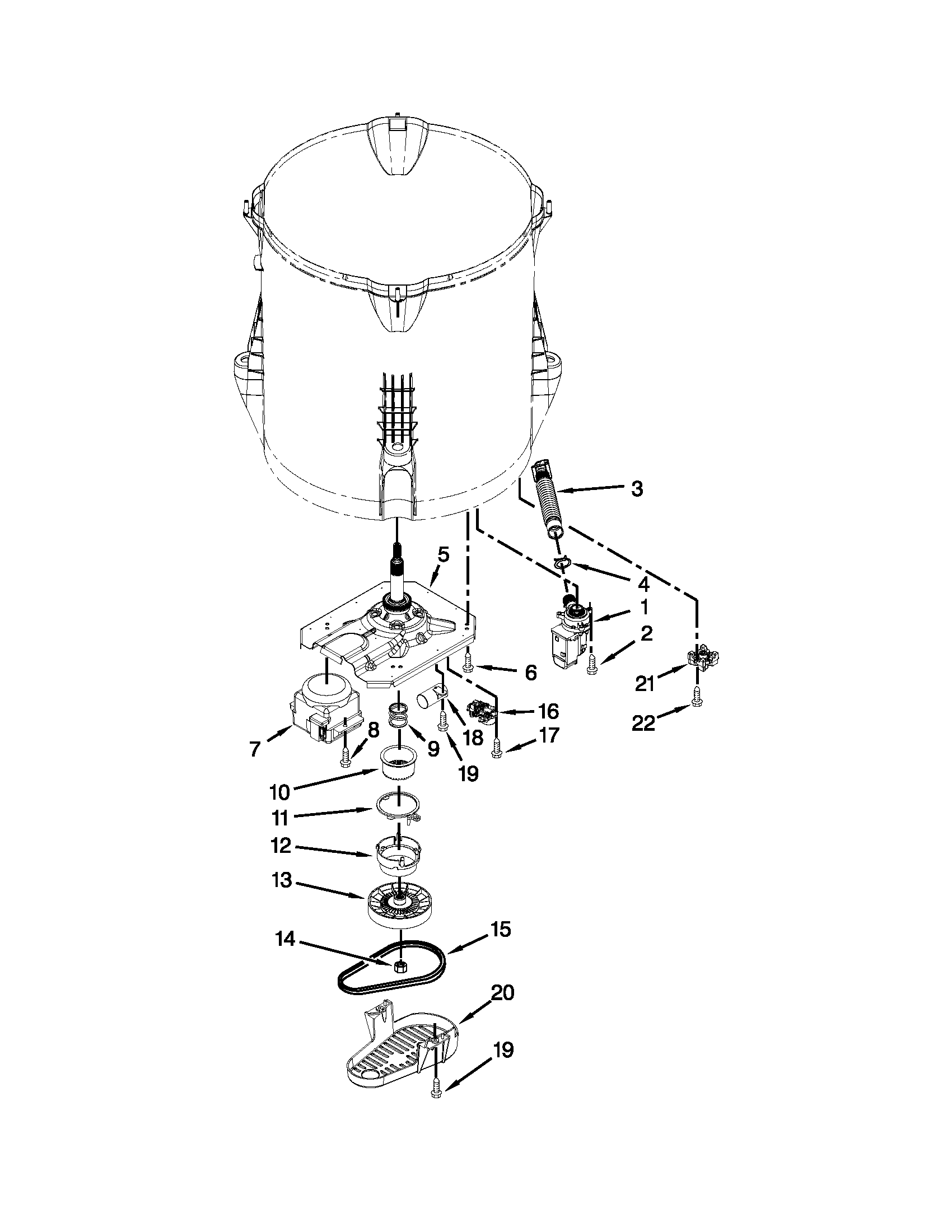 Gearcase, motor and pump parts