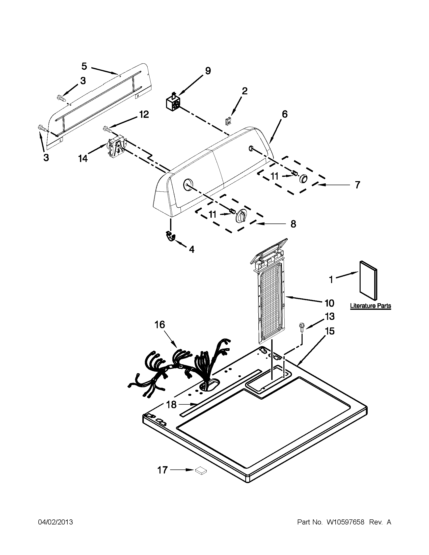 Top and console parts
