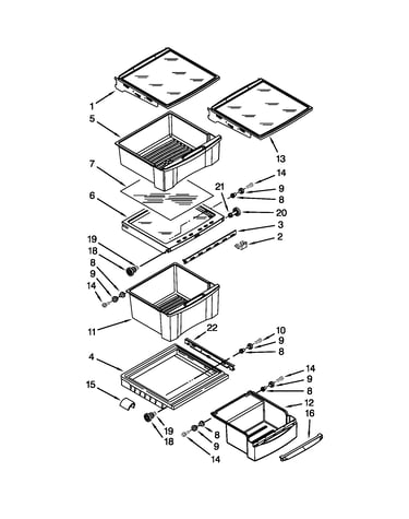 Refrigerator shelf parts