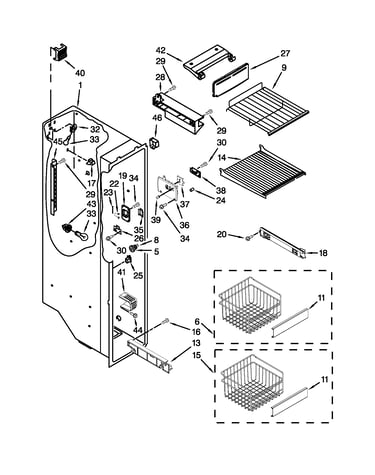 Freezer liner parts