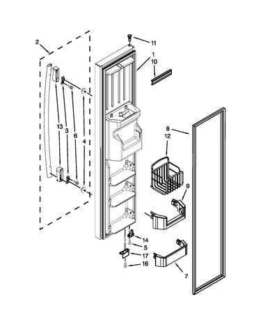 Freezer door parts