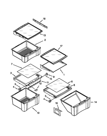 Refrigerator shelf parts