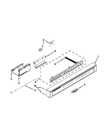 Control panel and latch parts
