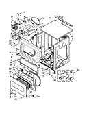 Upper cabinet and front panel parts