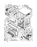 Upper cabinet and front panel parts