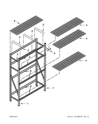 Rack shelving parts