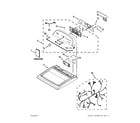 Whirlpool 3LWED5500YW2 top and console parts diagram