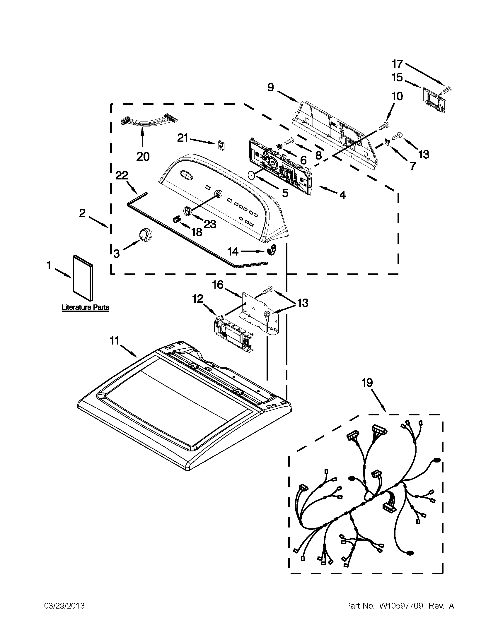 Top and console parts