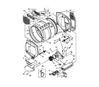 Whirlpool 3LWED5500YW2 bulkhead parts diagram