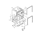 KitchenAid KUDC10FXBL6 tub and frame parts diagram