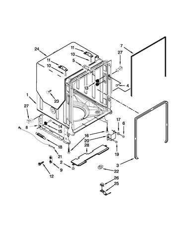 Tub and frame parts