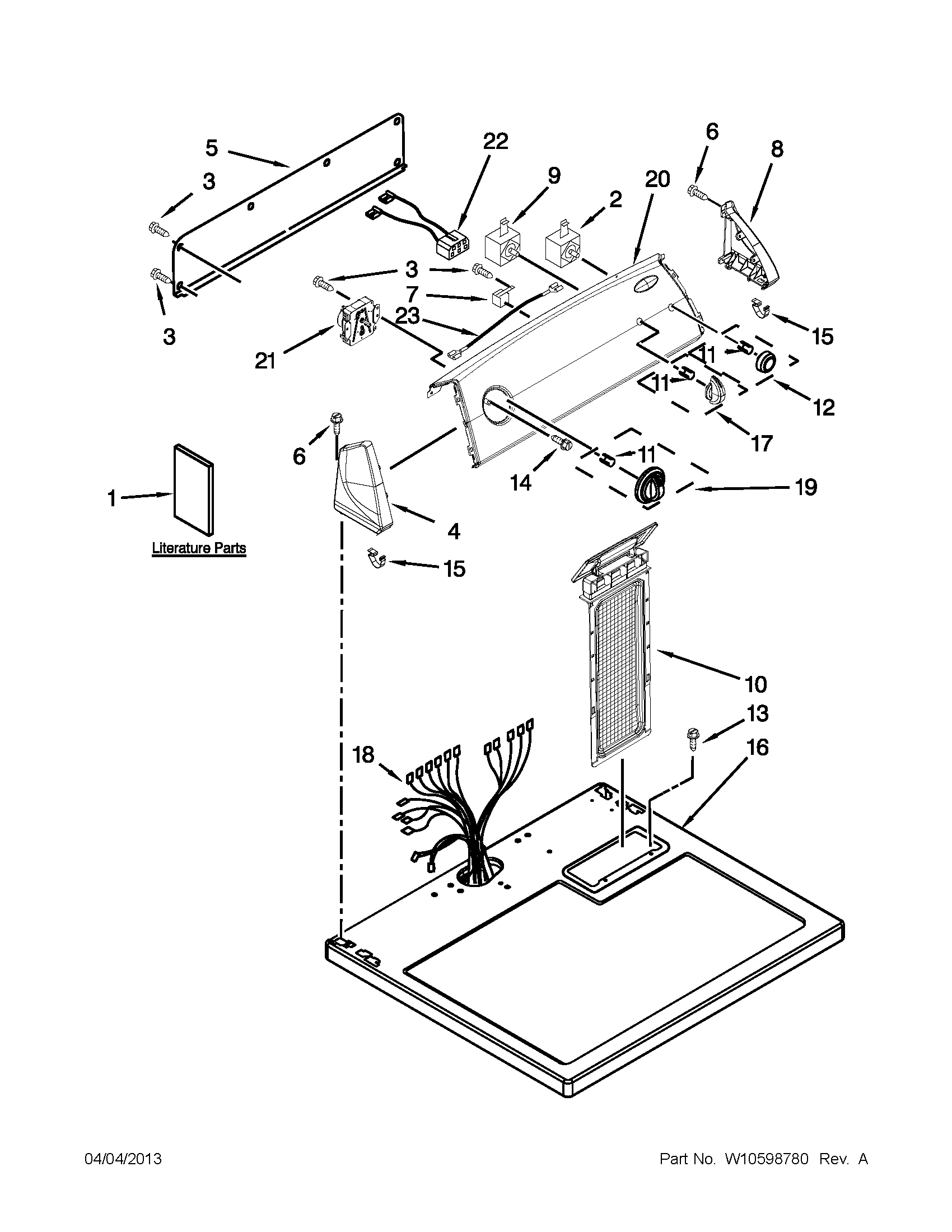 Top and console parts