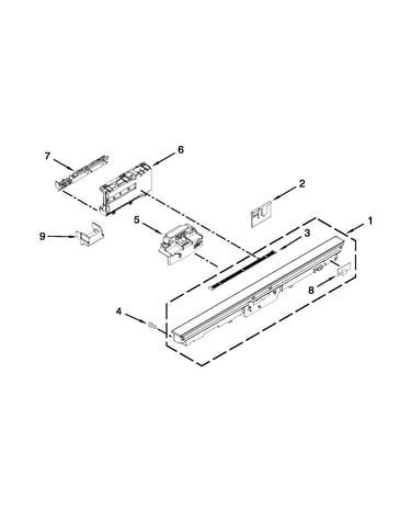 Control panel and latch parts